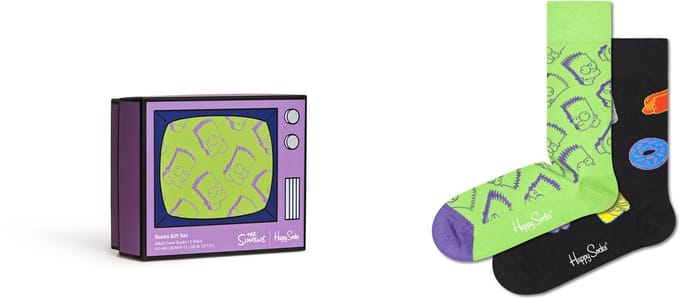 Happy Socks The Simpsons XSIM02-0200 2-Pack Bart Special Gift Set - maat 41-46 giftbox