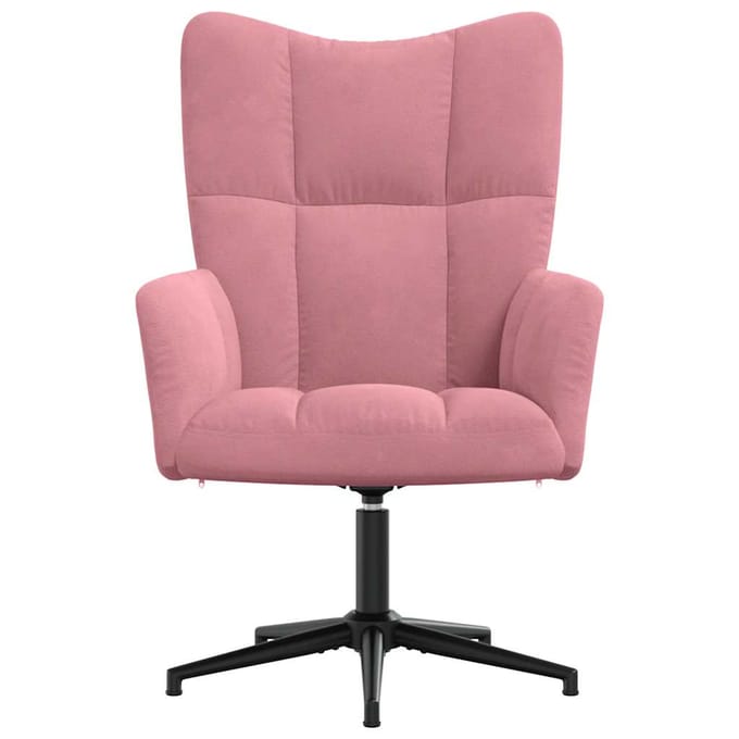 vidaXL - Relaxstoel - fluweel - roze