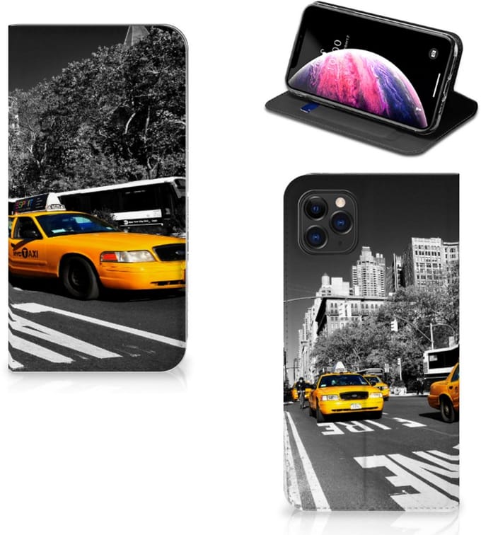 Apple iPhone 11 Pro Max Book Cover New York Taxi