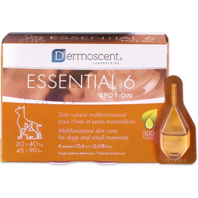 Dermoscent 6 Spot-On Hond 20-40Kg Pipet 2,4Ml 4x2,4 Unidosis-pipetten