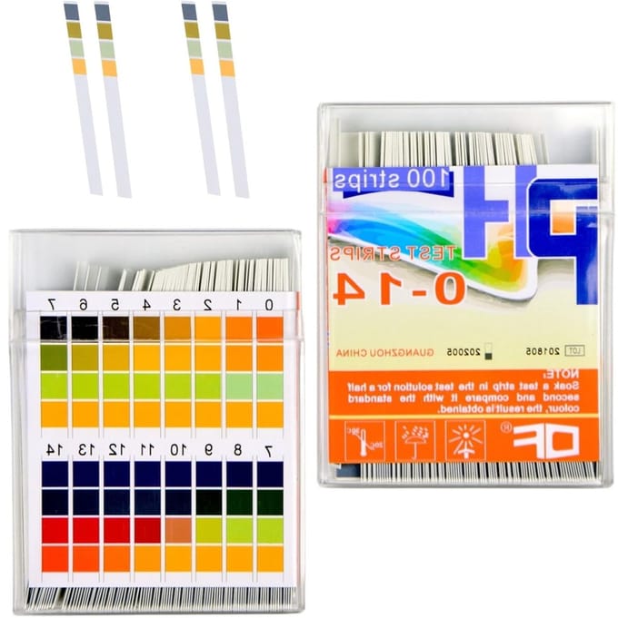 100 pH Teststrips voor Nauwkeurige Waterkwaliteit, Bodem- en Voedselanalyse