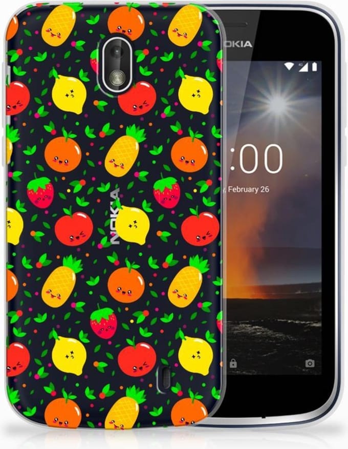 Nokia 1 Siliconen Case Fruits