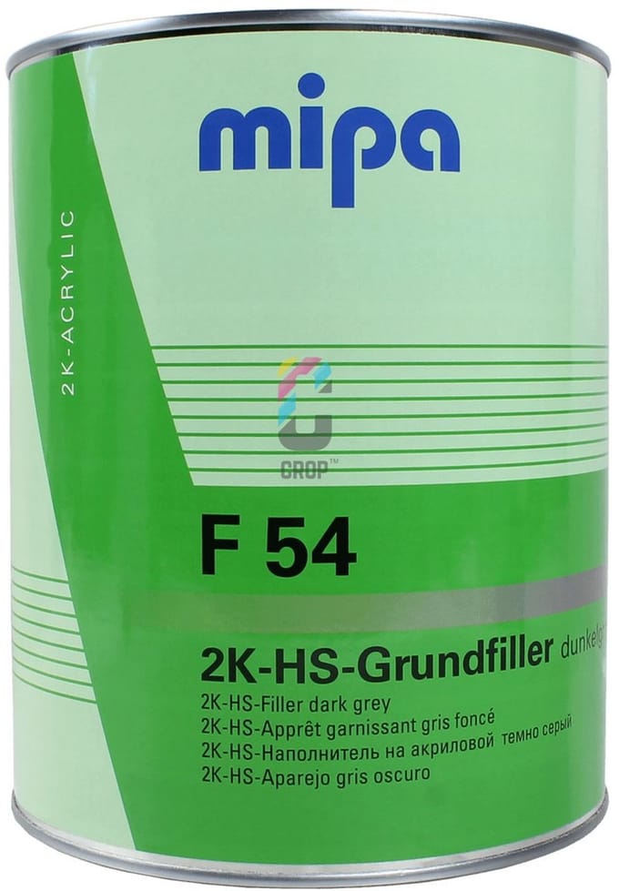 MIPA F54 2K-HS-Grundierfiller - Primer - 4 liter - Donker grijs