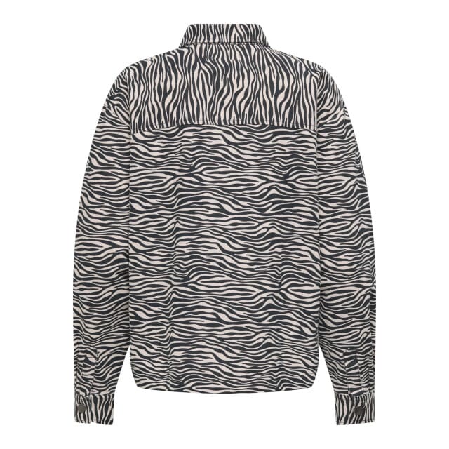 Jacqueline de Yong Jas Jdyray L/s Shacket Pnt 15343450 Ultimate Gray/black Zebra Dames Maat - M