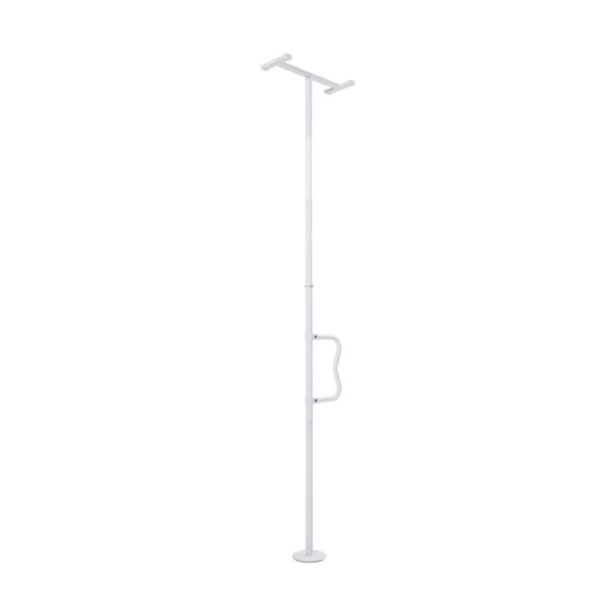 Vloer-tot-Plafond Transferpaal 300 Lbs Capaciteit voor 7-10 Ft Plafonds Wit