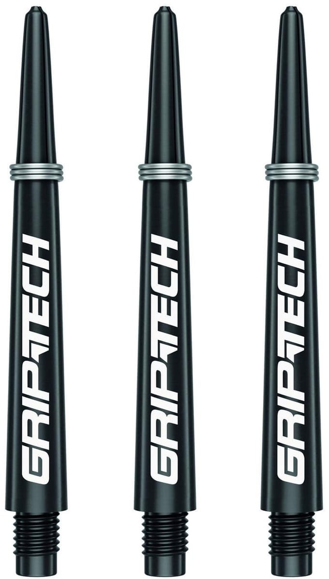 Dailygoods - Griptech Shafts Medium - Zwarte Dartshafts voor Darts