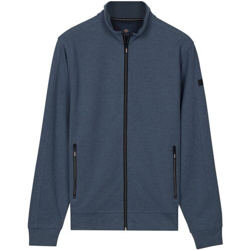 Baileys Vest Two-Tone Jacquard Sweat Zip Riviera Blue / male