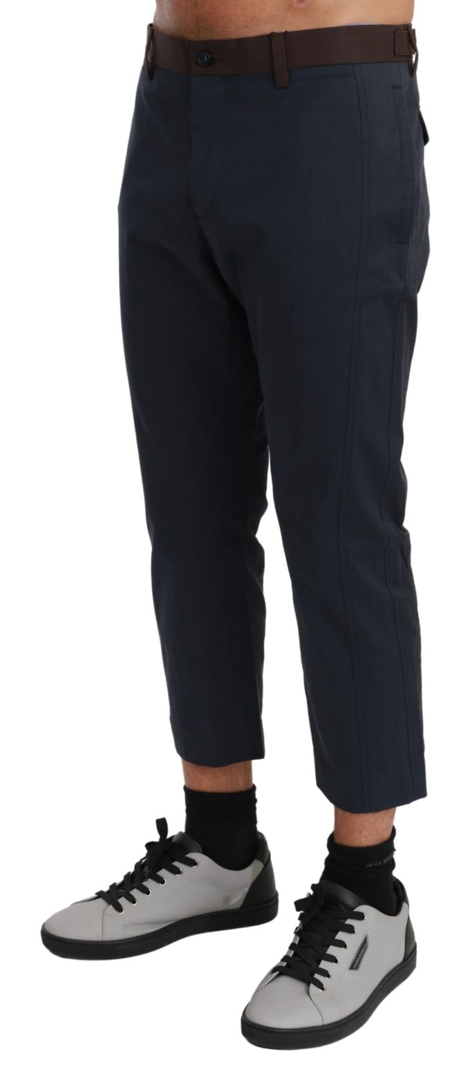 Dolce & Gabbana Herenbroek Bruin Gestreept Gekropen Broek