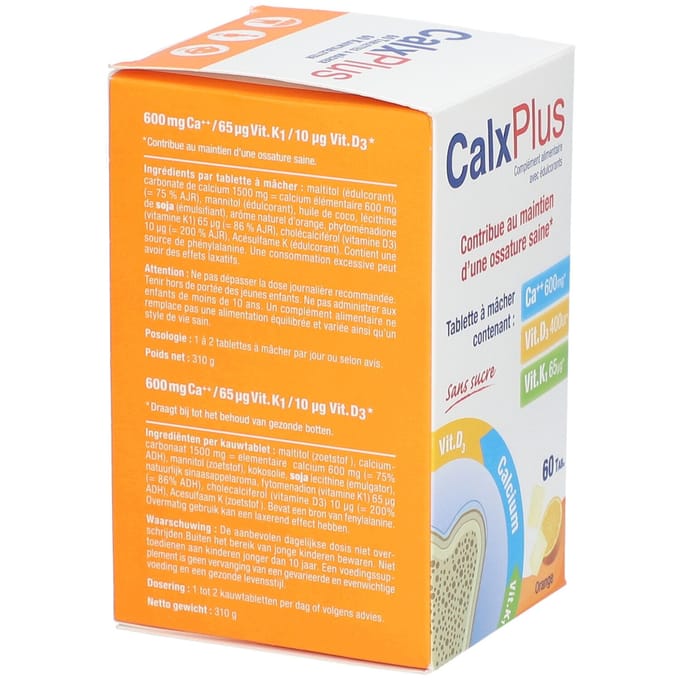 CalxPlus Sinaas | Calcium Botten – Vitamine D en K 60 Tabletten