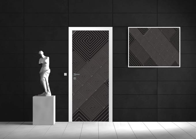 Black White Abstract Pattern Photo Wallcovering