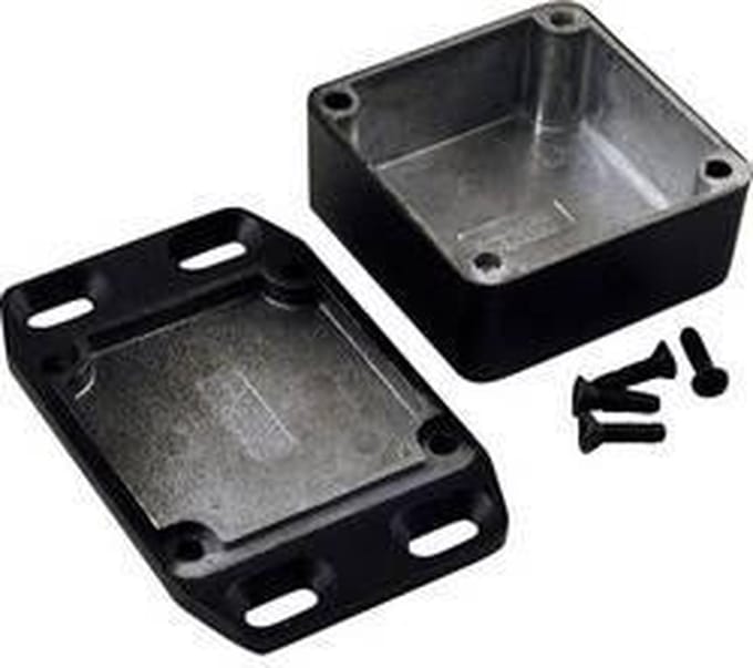 Hammond Electronics 1590LLBFLBK – Universele behuizing – 50 x 50 x 25 mm – Aluminium – Zwart