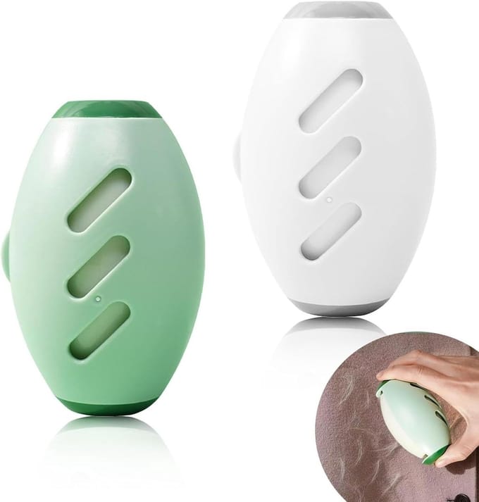 Herbruikbare Pluisrollers - Kleverige Roller - Kleding Reinigen - Wasbaar Ontwerp - 2 Stuks - Groen Wit