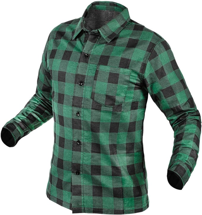 Neo - Werkshirt - Groene Flanellen Overhemd - Maat S