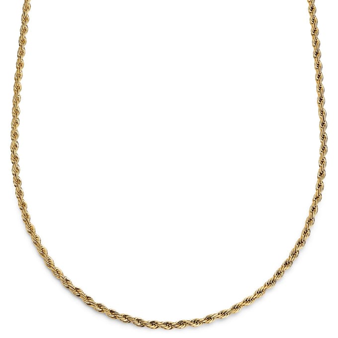 Essentials | 4 mm Goudkleurige Ketting met Gedraaide Schakels