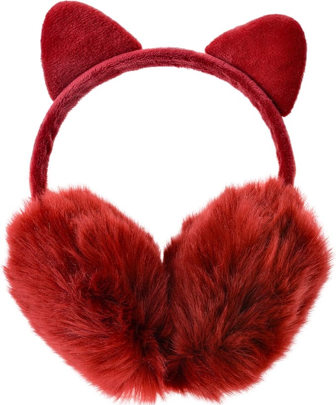 Clayre & Eef Oorwarmers Meisjes Rood Polyester