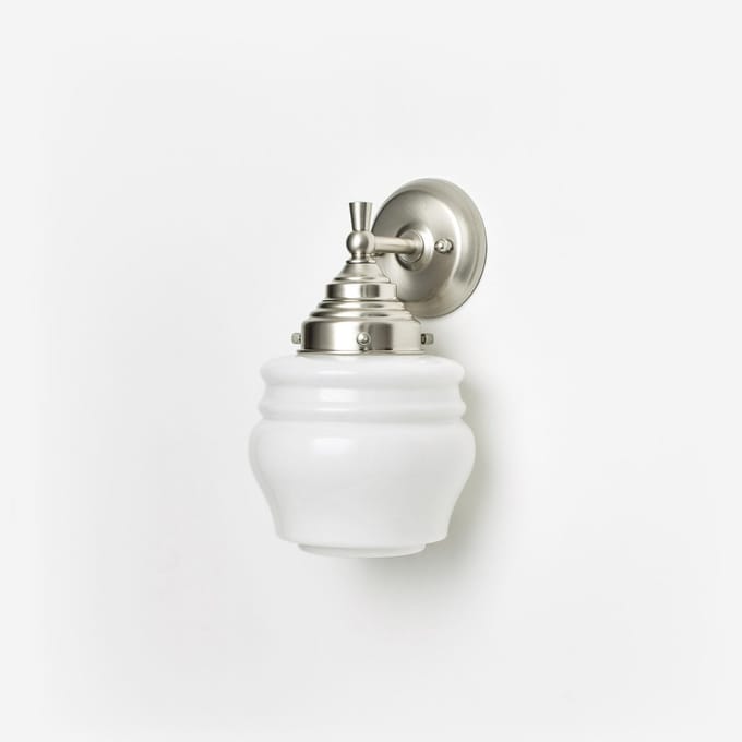 Wandlamp Bloemknop Royal Matnikkel - Art Deco Trade