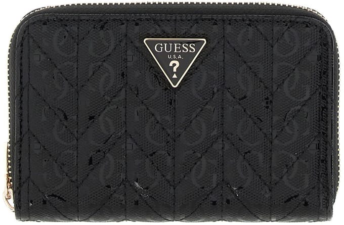 GUESS portemonnee Stacey SLG Zip Around Wallet Black zwart