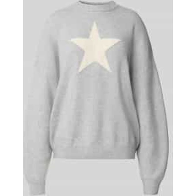 Oversized gebreide pullover met ronde hals