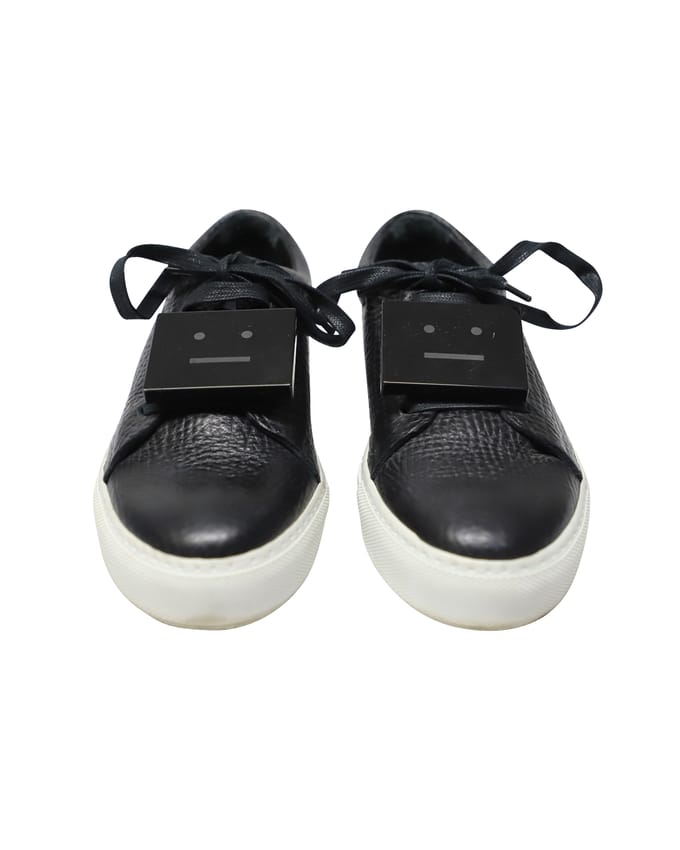 Acne Studios Adriana Lage Sneakers in Zwart Kalfsleer