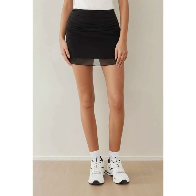 Aansluitend Mini Chiffon Rok