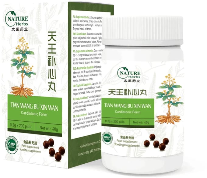 Cardiotonic Form – Tian Wang Bu Xin Wan (doorslapen, slaapproblemen)