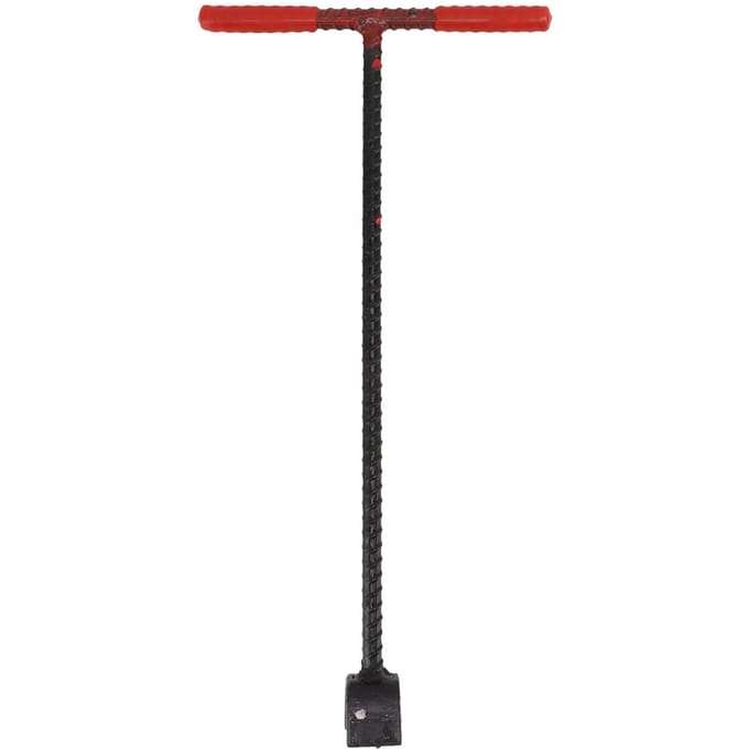 Clé de compteur d'eau 41x20cm Acier Poignée en T Clé de trottoir avec Clé utilitaire multifonctionnelle 4 voies black