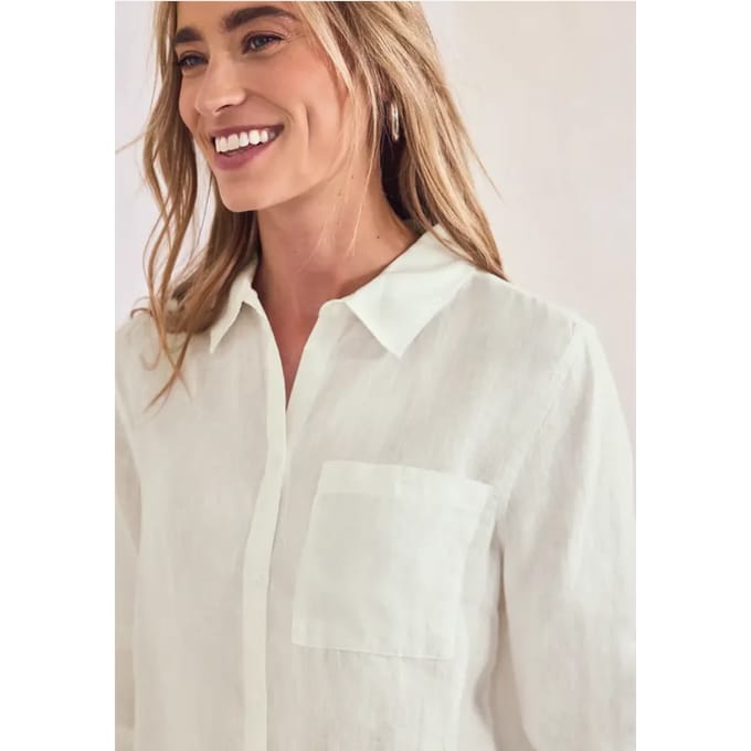 Linnen blouse met 3/4 mouwen