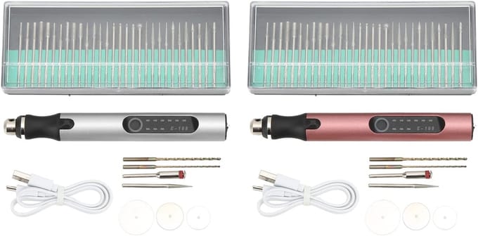 Graveerpen Set - Etspen Boren - Hobby Projecten - Draadloos Opladen - 3 Snelheden - Metaal