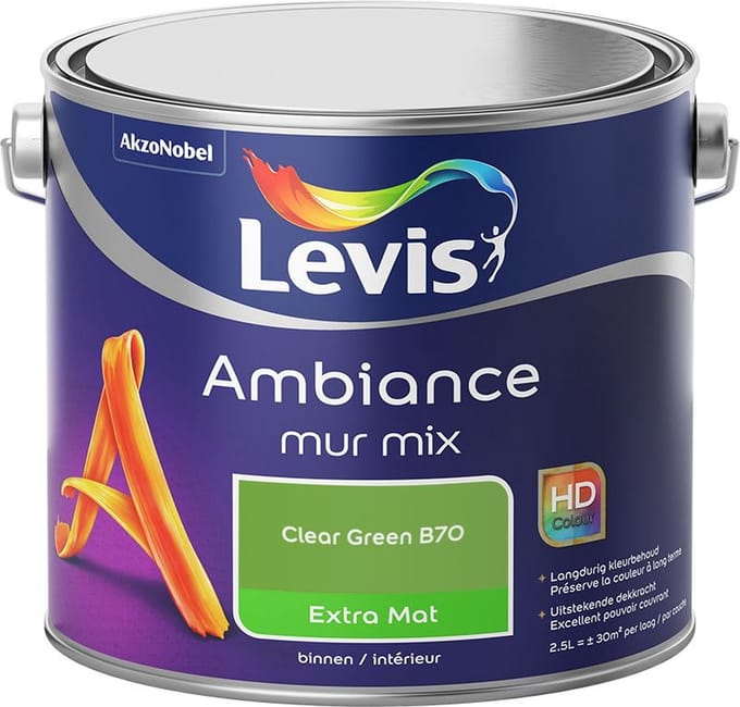 Levis - Ambiance Mur Extra Mat Mix - Clear Green B70 - Mengverf - 2,5 L