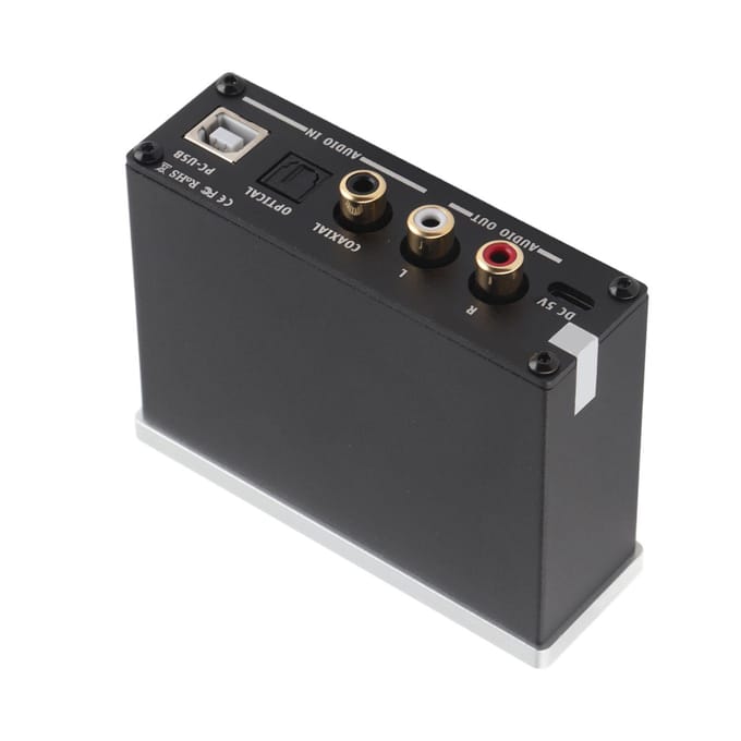 AC Q3 PRO DAC Décodage o Décodeur avec Amplificateur Casque pour Casques 3,5 MM (argent) argenté