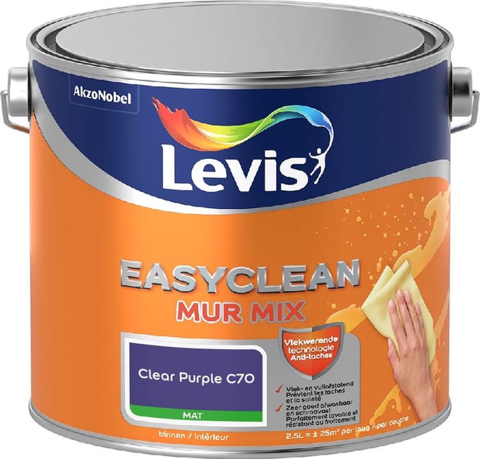 Levis - Easyclean Mur Mat Mix - Clear Purple C70 - Mengverf - 2,5 L