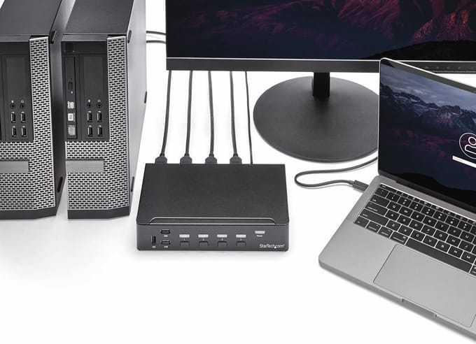 StarTech.com 4 Port HDMI KVM-schakelaar With Built-in USB 3.0 Hub - 1080p