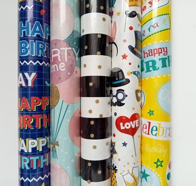 STANDAARD Happy Birthday 2023 5 ROLLEN -70x200cm