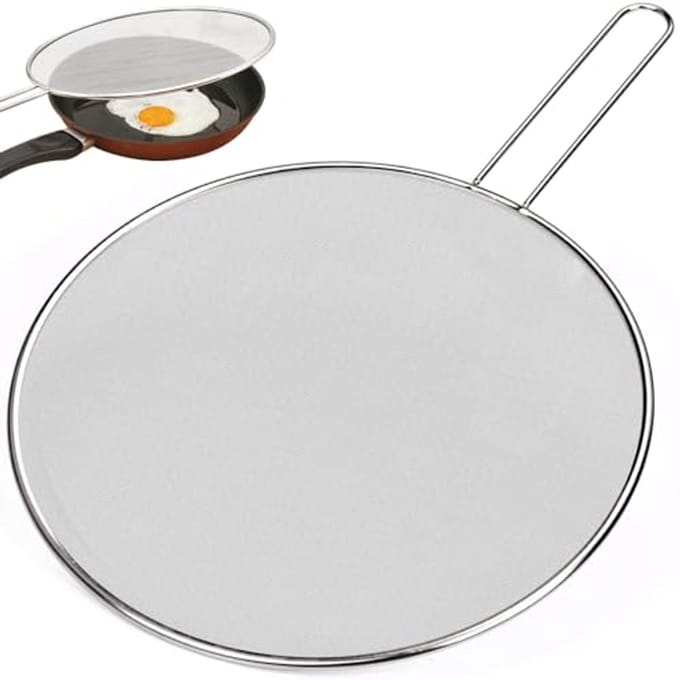 Spatdeksel voor Pannen - RVS Spatbescherming voor Koken en Braden
