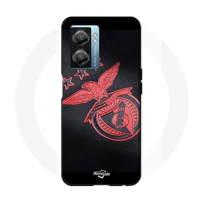 Oppo A77 5G hoesje slb benfica zwarte achtergrond