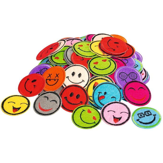VBS Strijkapplicaties "Emoticons", 120 stuks