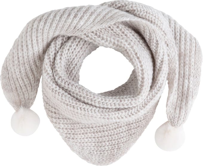 Baby's Only Driehoek sjaal met Pompon Cool - Ecru - 3-8 jaar - 100% acryl - GOTS