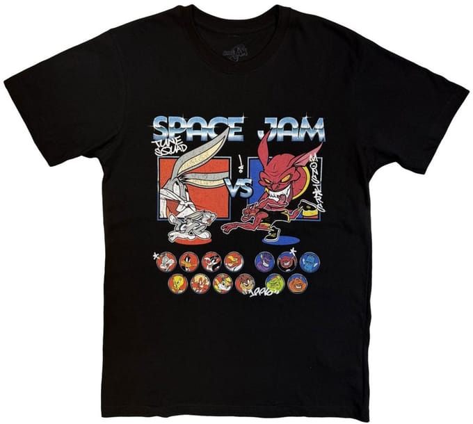 Space Jam - Tune Squad vs Monstars Homage Heren Tshirt - 2XL - Zwart
