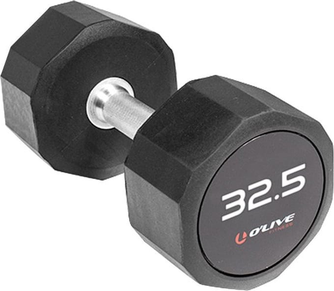 Olive Pro-style 32.5kg Dumbbell Zwart 32.5 kg