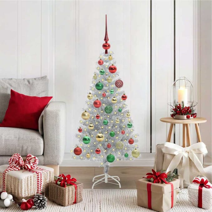 vidaXL - Kerstboom - Zilver - 120 - cm - PET