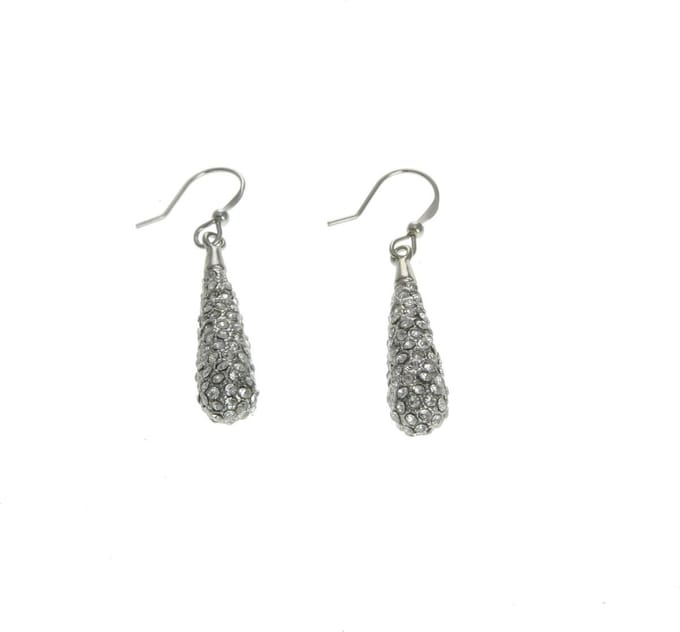 Behave - Oorbelhangers dames - Zilverkleur druppel chic - Avondstijl