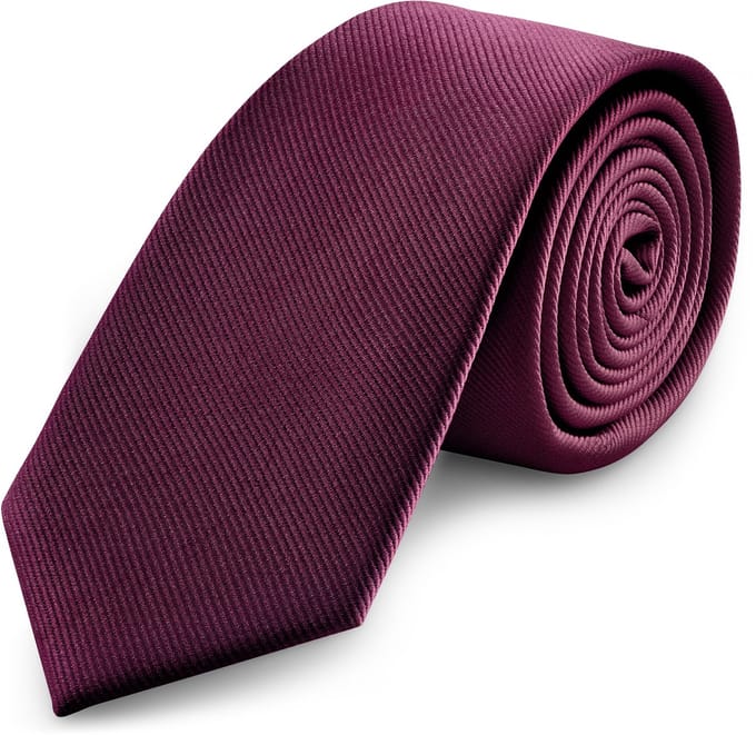 Karmozijnrode Grosgrain Stropdas van 8 cm