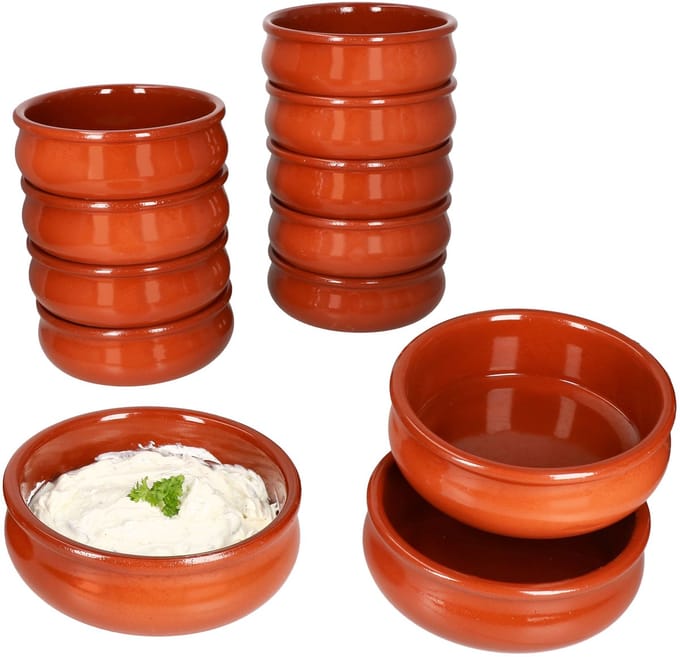 Set van 12 cazuela klei kommen Berlijn bol 18cm - 99514