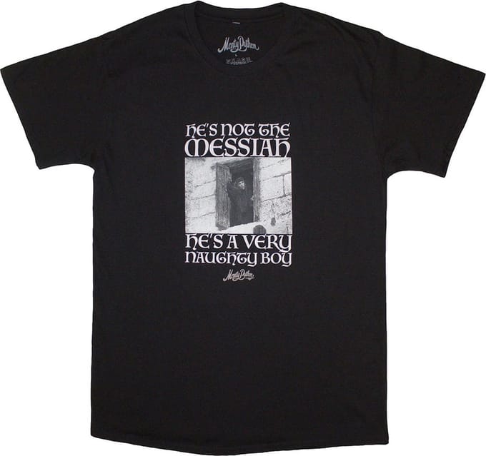 Monty Python - Naughty Boy Heren T-shirt - S - Zwart