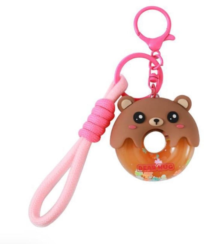 iTotal Sleutelhanger Donuts Beer Keychain Donuts BEAR Plastic and Metal 5.0x5.2x1.8cm