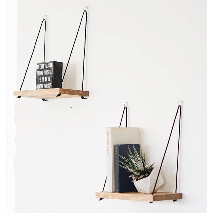 Asir - Wandplank - Okkernoot - 41 x 15 x 7