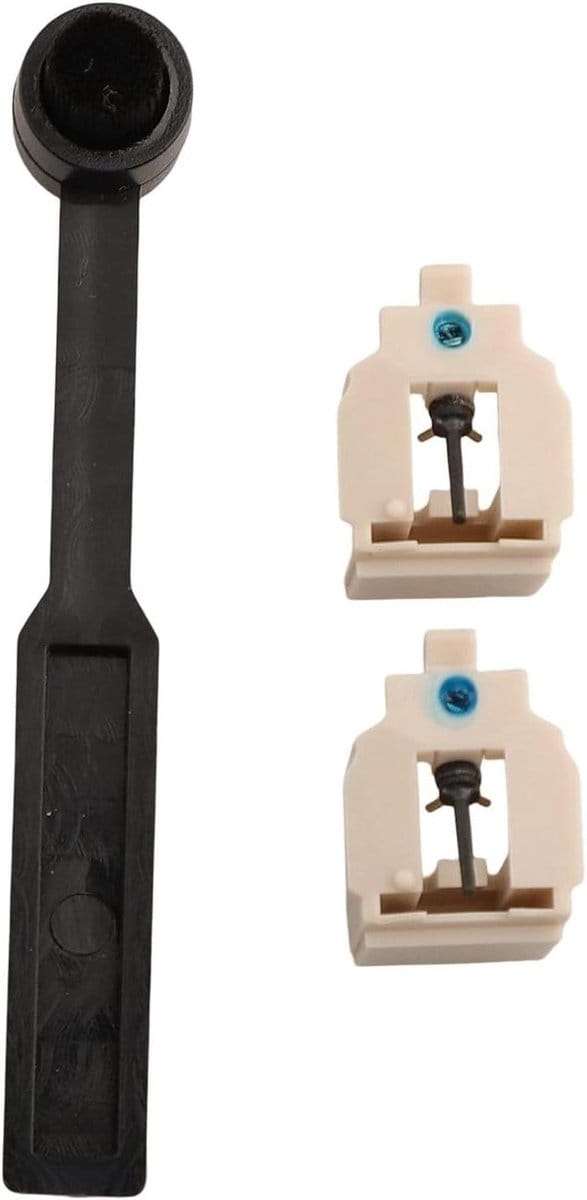 Platenspeler Naald - Stylus Vervanging - Muziek Luisteren - Koolstofvezel Constructie - 2 Stuks - Wit