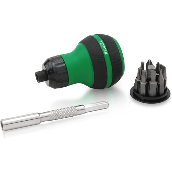 Ratels draaigreep,Bits TOPTUL 1/4 met Bits(8 stuks)