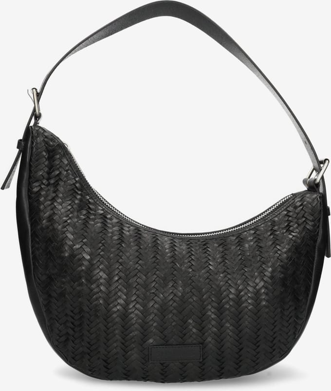 Shabbies Platanino Herringbone Schoudertassen Dames - Zwart - Maat ONESIZE