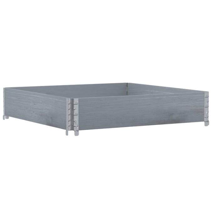 vidaXL Palletopzetrand 100x100 cm massief grenenhout grijs